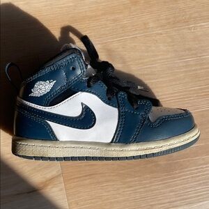 Jordan Kids Navy and White Sneakers